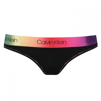 Image of Calvin Klein Pride Thong - Black Pride WB
