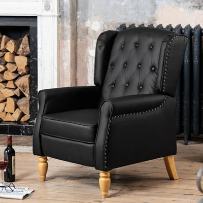 Image of Galena Recliner Armchair - Black