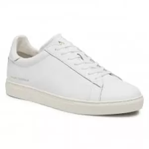 Image of Armani Exchange Clean Leather Trainers White Size 7 Men
