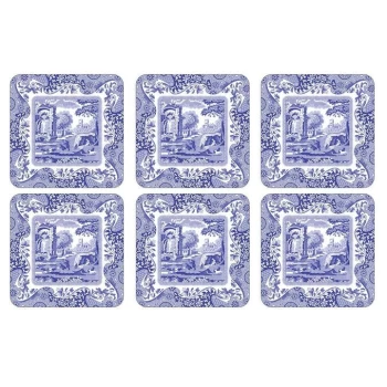 Image of Pimpernel Set of 6 Coasters - Blue Italian