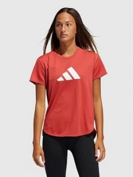 Image of Adidas Badge Of Sport Logo T-Shirt - Red