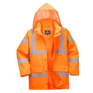 Image of Oxford Weave 300D Class 3 Breathable Hi Vis Jacket Orange S