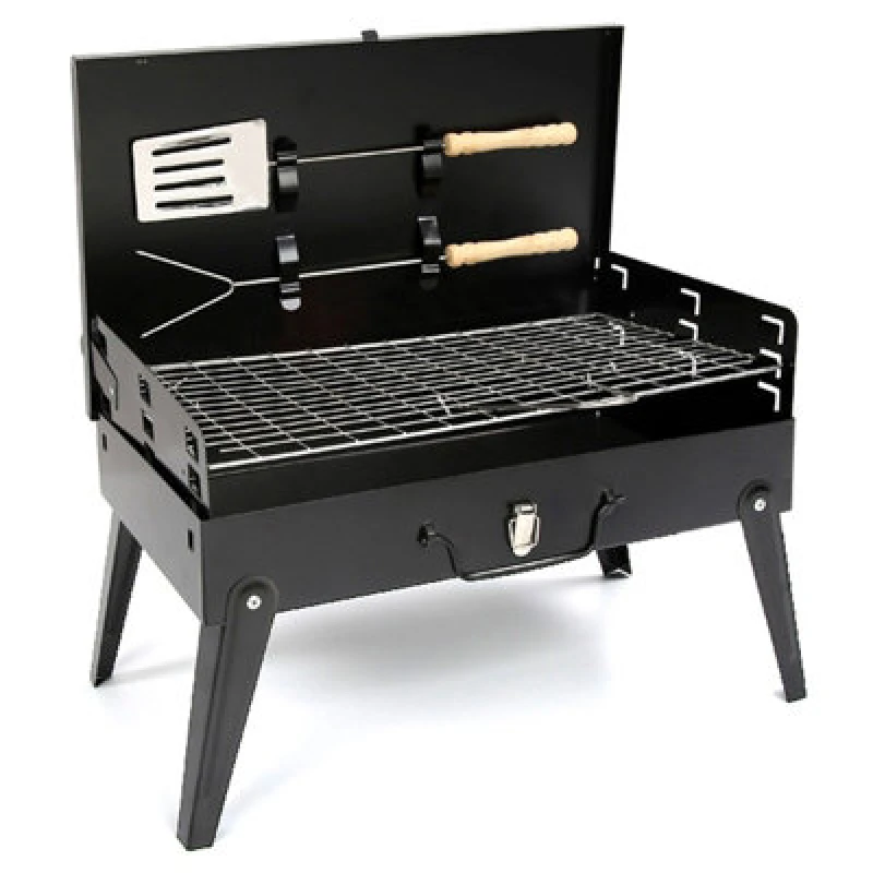 Image of Redwood Portable Folding Charcoal Bbq Grill With Accessories