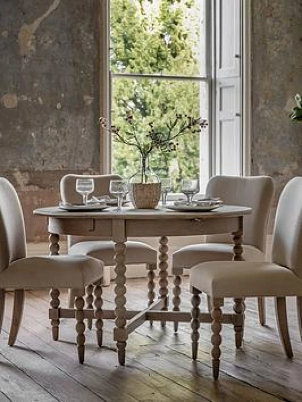 Image of Gallery Interiors Abingdon Round Extendable Dining Table
