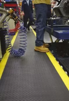 Image of Coba Europe Safety Deckplate Individual PVC Foam/Vinyl Anti-Fatigue Mat x 900mm, 1.5m x 14mm