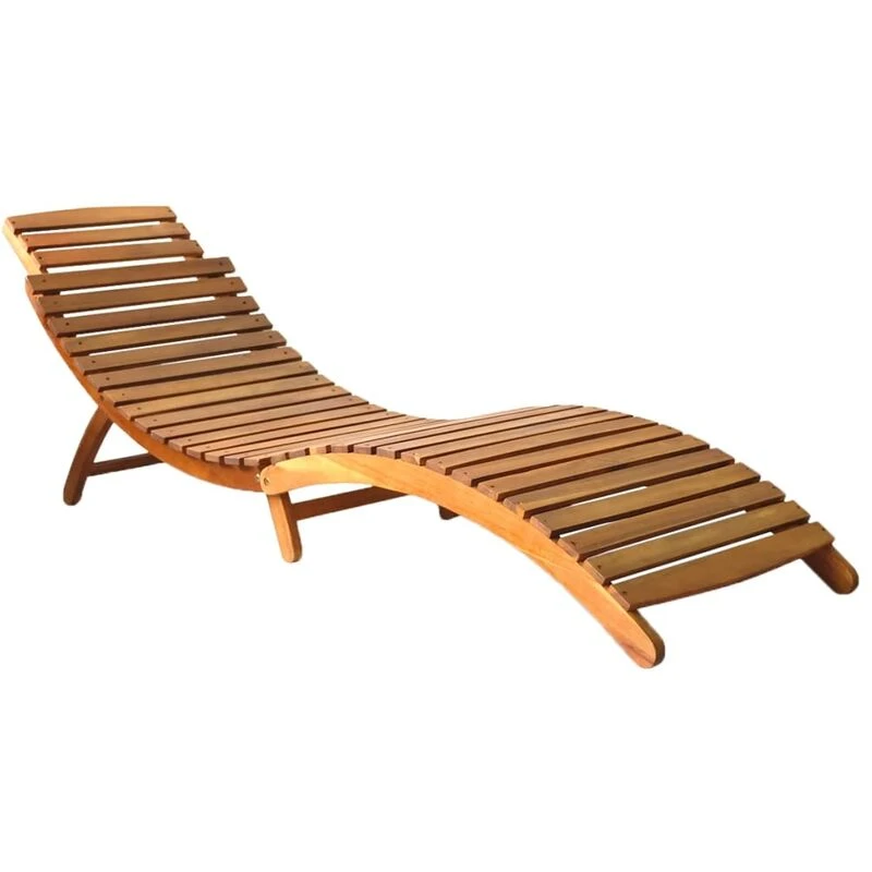 Image of VIDAXL Sun Lounger Solid Acacia Wood Brown Vidaxl 46650