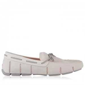 Image of Swims Braided Lace Loafers - White/Alloy