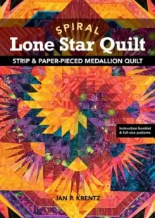 Image of Spiral Lone Start Quilt : Strip & Paper Pieced Medallion Quilt