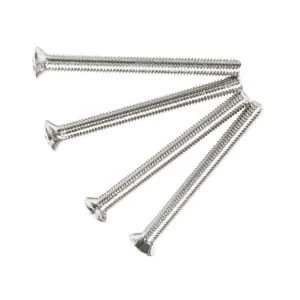 Image of BQ Brass effect Metal Interior socket switch screw Dia3.5mm L38mm Pack of 4