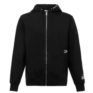 Image of No Fear Skull Zip Hoodie Mens - Black