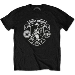 Image of Johnny Ramone - Army Logo Unisex Medium T-Shirt - Black