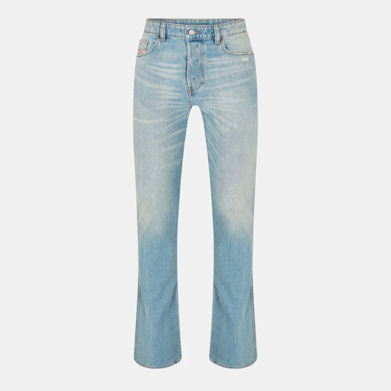 Image of Diesel Mens Structured Denim Straight Leg Jeans Blue Denim male 27W R