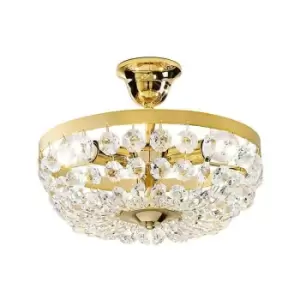 Image of Classic ceiling light VALERIE Gold 24 Carats 3 bulbs