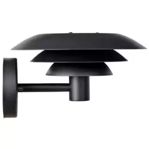 Image of Dyberg Larsen Outdoor Dome Wall Lamp Black 25cm IP44
