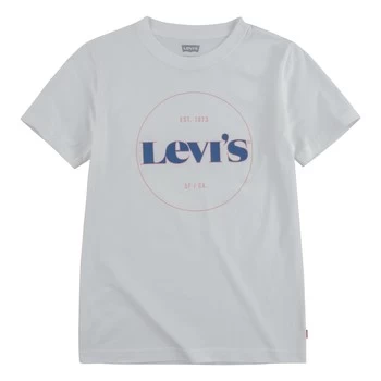 Image of Levis 9ED415-001 boys's Childrens T shirt in White - Sizes 10 years,12 years,14 years,16 years