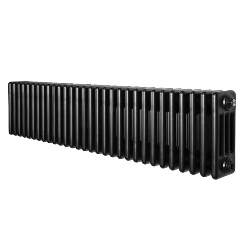 Image of Monstershop Traditional 4 Column Radiator - 300 x 1370mm - Black Unisex