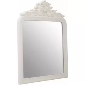 Image of Wall Mirror / Mirrors For Garden / Bathroom / Living Room With Carving Rectangular Frame / Cream Finish Wall Mounted Mirrors W80 X D6 X H110cm.