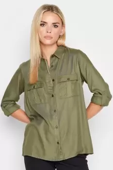 Image of Petite Utility Pocket Shirt