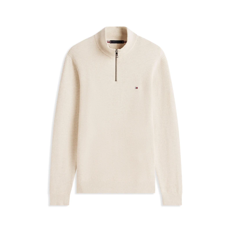 Image of Tommy Hilfiger Mens Crew Neck Jumper Oatmilk male S