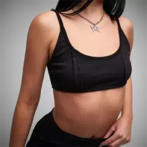 Image of Missguided Co Ord Rib Seam Detail Bralet - Black