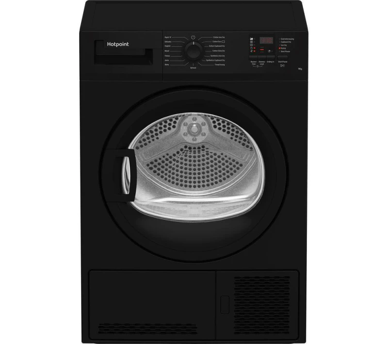 Image of Hotpoint C HD C92 BBGD UK 9Kg Condenser Tumble Dryer - Black - B Rated