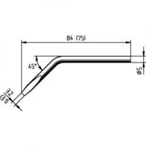 Image of Soldering tip Chisel shaped angled ERSADUR Ersa 052JD Tip size