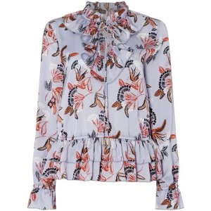 Image of Biba Pep Victorian Blouse - Blue Multi