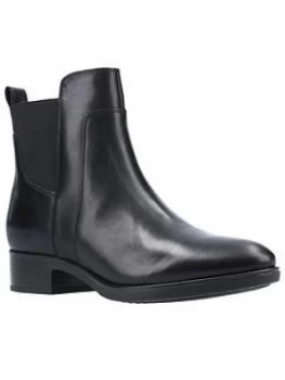 Image of Geox Geox D Felicity G Black Leather Ankle Boot