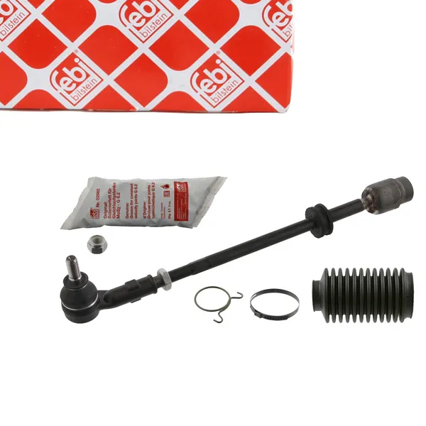 Image of FEBI BILSTEIN 100342 Tie Rod Front Axle Left with nuts, with grease with clamps, with steering bellow BMTS Turbo NEW SEAT: Ibiza 2, VOLKSWAGEN: GOLF 2