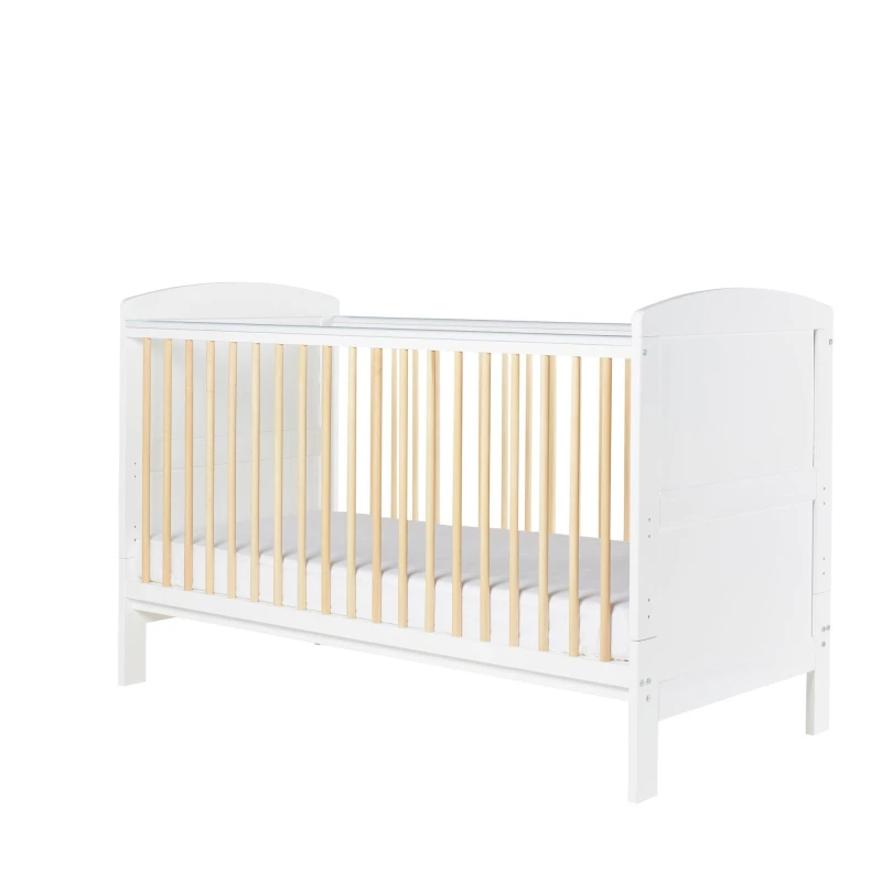 Image of Ickle Bubba Coleby Scandi Cot Bed and Premium Sprung Mattress White unisex one