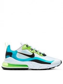 Image of Nike Air Max 270 React Se, Blue/Green, Size 6.5, Men