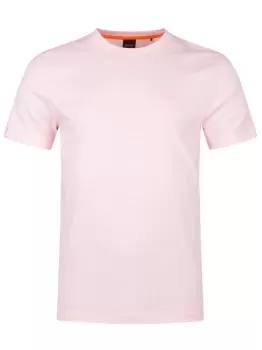 Image of BOSS Tales Logo-patch T-Shirt Open Pink