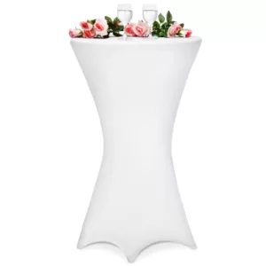 Image of Bar Table Cover 5Pcs Set White 60cm