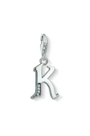 Image of Ladies Thomas Sabo Sterling Silver Charm Club Letter K Charm 1591-643-21