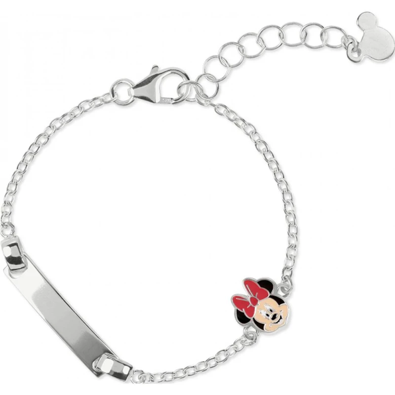 Image of Disney Womens BS00096SL-47-PH Minnie Bracelet in Silver Silver Female One Size