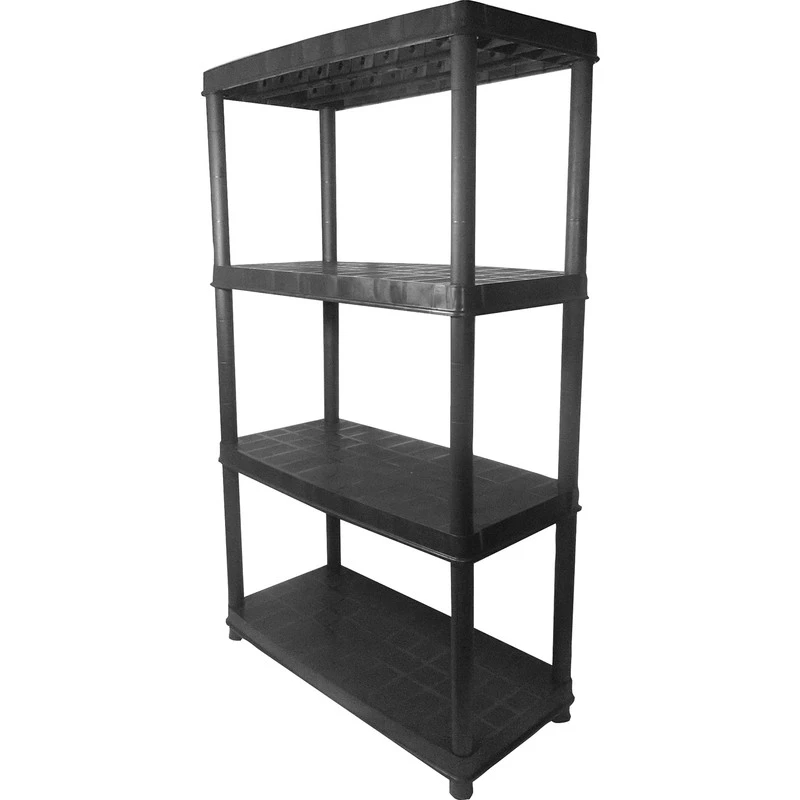 Image of Garland Self Assembly Plastic Shelving 4 Shelf Unit 60cm L x 30cm W x 140cm H G06034