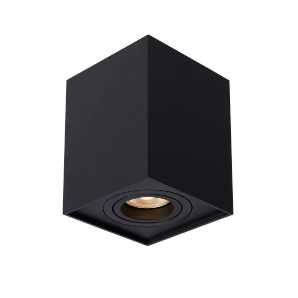 Image of Lucide Tube Modern Surface Mounted Ceiling Spotlight 1xGU10 Black
