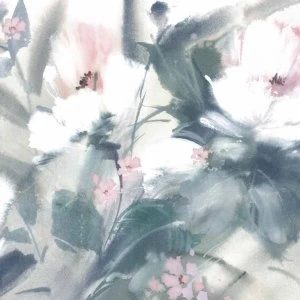 Image of Art For The Home Floral Pastel Mural Wallpaper Paper