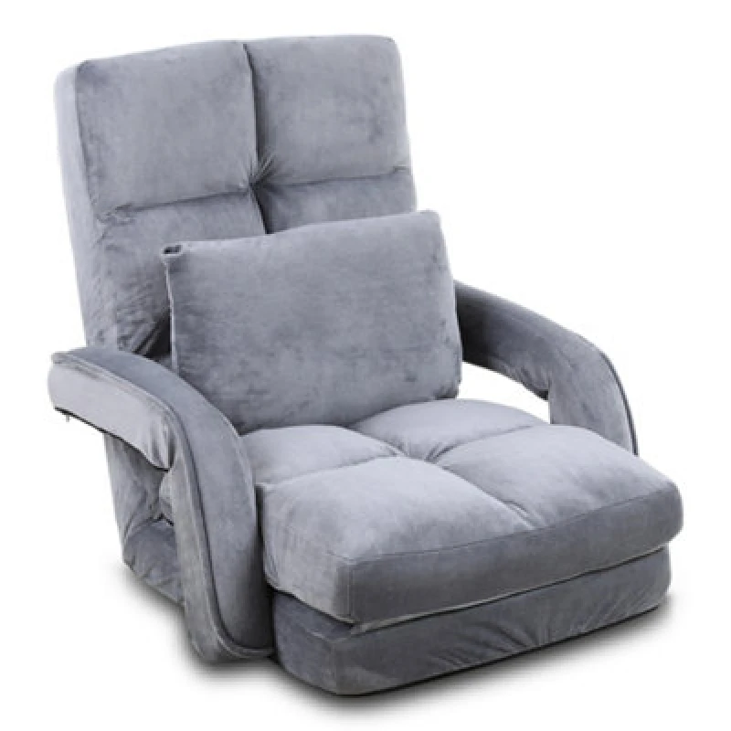 Image of FURNITURE ONE Furniture One - Garden Reclining Chair with Ice Bucket - Grey JS053