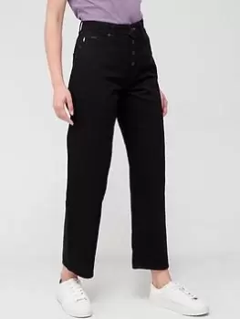 Image of BOSS Modern Barrel Leg Jean - Black, Size 30, Inside Leg 32, Women