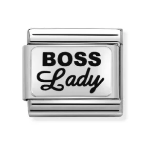 Image of Nomination CLASSIC Silvershine Oxidised BOSS Lady Charm 330109/35