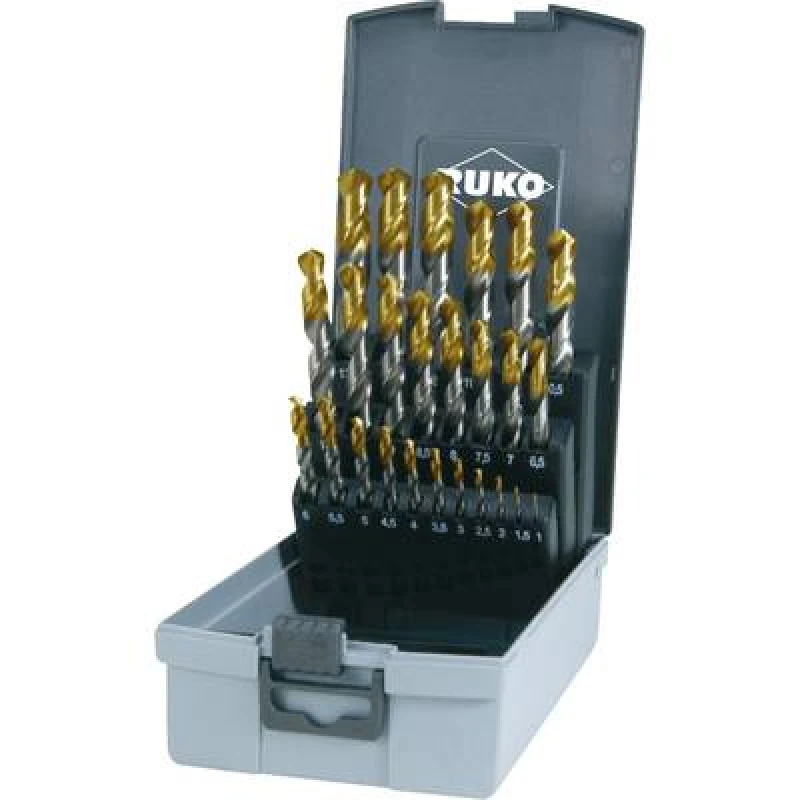 Image of RUKO RUKO 2501215TRO HSS-G Twist drill bit set 25 Piece 1 mm, 1.5 mm, 2 mm, 2.5 mm, 3 mm, 3.5 mm, 4 mm, 4.5 mm, 5 mm, 5.5 mm, 6 mm, 6.5 mm, 7 mm, 7.5