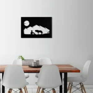 Image of Full Moon Black Decorative Metal Wall Accessory