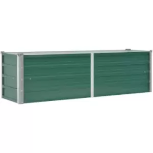 Image of Garden Raised Bed Galvanised Steel 160x40x45cm Green vidaXL - Green