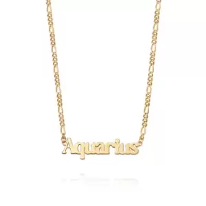Image of Daisy London Jewellery 18ct Gold Plate Aquarius Zodiac Necklace 18Ct Gold Plate