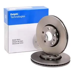Image of DELPHI Brake disc BG2745 Brake rotor,Brake discs VW,AUDI,SKODA,PASSAT Variant (3B6),PASSAT Variant (3B5),PASSAT (3B3),PASSAT (3B2),A4 Avant (8K5, B8)