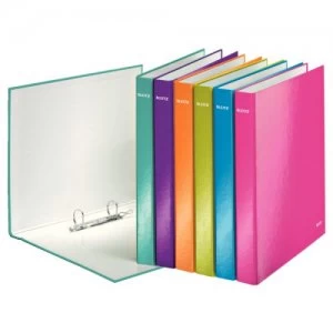 Image of Leitz WOW Ringbinder A4 2DR 25mm Assorted 10pk 42410099