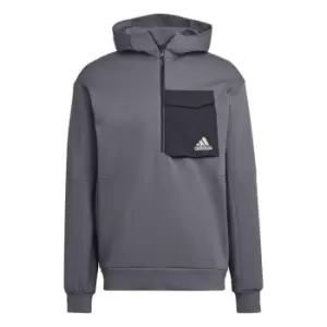 Image of adidas GameDay quarter Zip Top Mens - Grey