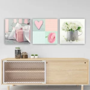 Image of DRPRC35 Multicolor Decorative Canvas Painting (3 Pieces)