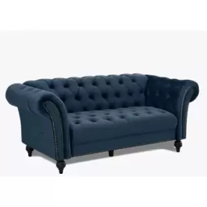 Image of Mayfair Midnight Blue Velvet Curved Sofa 3s